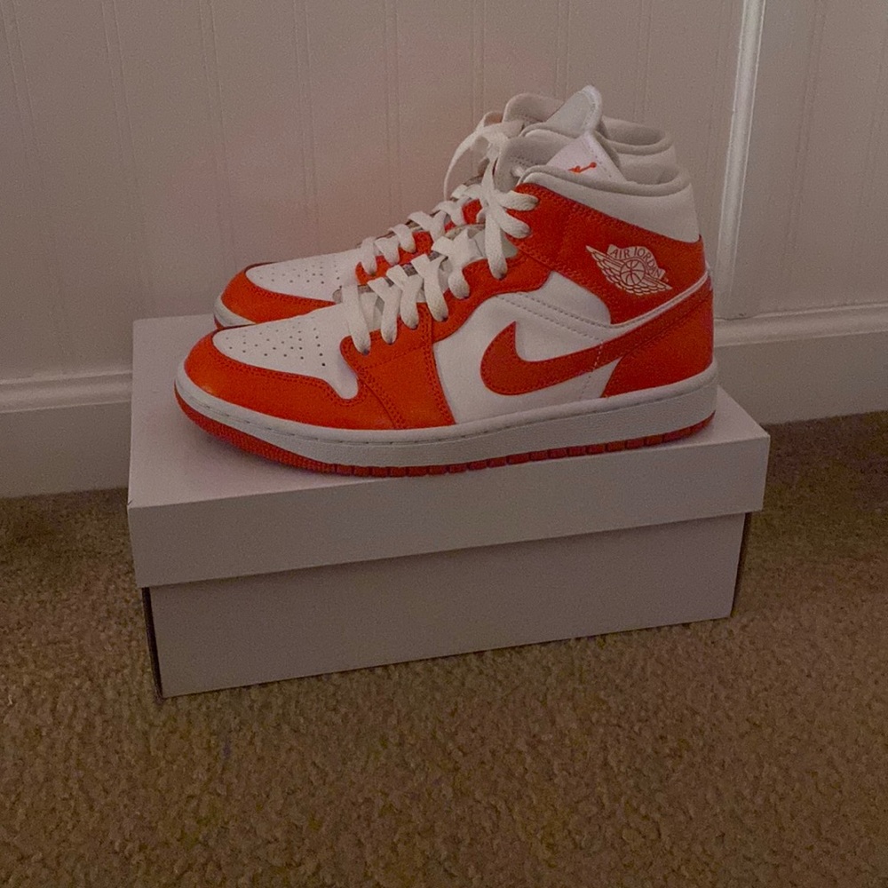 Authentic Red and White Air Jordan Dunks